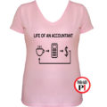 könyvelő póló life pink
