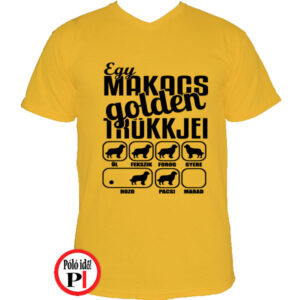kutya póló golden trükk citrom