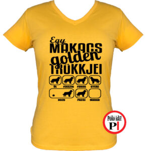 kutya póló golden trükk női citrom