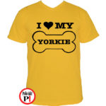kutya póló love my yorkie citrom