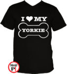 kutya póló love my yorkie fekete