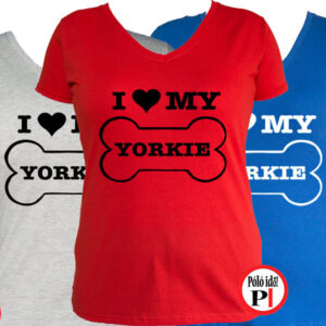 kutya póló love my yorkie női