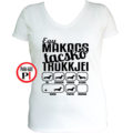 kutya póló tacskó trükk női fehér