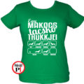 kutya póló tacskó trükk női zöld