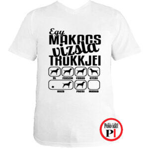 kutya póló vizsla trükk fehér