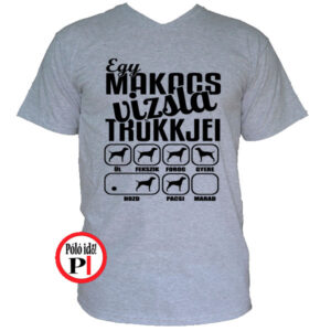 kutya póló vizsla trükk szürke