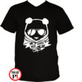 panda póló mad panda fekete
