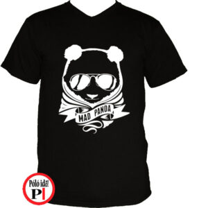 panda póló mad panda fekete