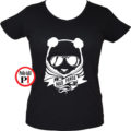 panda póló mad panda női fekete