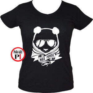 panda póló mad panda női fekete
