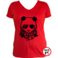 panda póló mad panda női piros