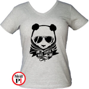 panda póló mad panda női szürke