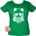 panda póló mad panda női zöld