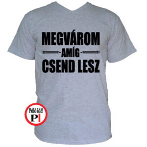 tanár póló megvárom szürke