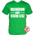 tanár póló megvárom zöld