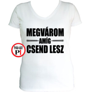 tanár póló megvárom női fehér