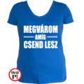 tanár póló megvárom női kék