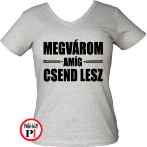 tanár póló megvárom női szürke