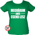 tanár póló megvárom női zöld