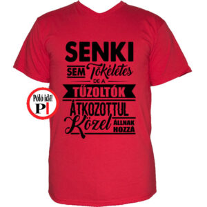 tűzoltó póló tökéletes piros
