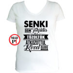 tűzoltó póló tökéletes női fehér
