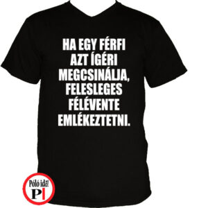 vicces póló férfi ígéret fekete