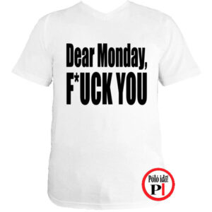 vicces póló fuck monday fehér