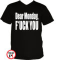 vicces póló fuck monday fekete