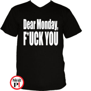 vicces póló fuck monday fekete