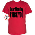vicces póló fuck monday piros
