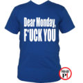 vicces póló fuck monday kék