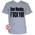 vicces póló fuck monday szürke