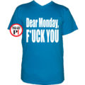vicces póló fuck monday vkék