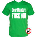 vicces póló fuck monday zöld