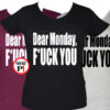 vicces póló fuck monday női