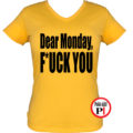 vicces póló fuck monday női citrom