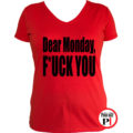 vicces póló fuck monday női piros