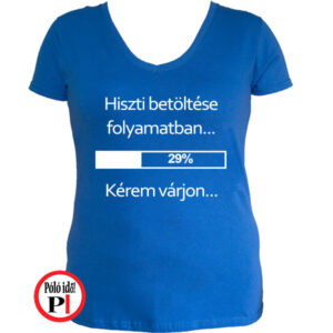 vicces póló hiszti kék