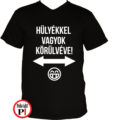 vicces póló hülyék fekete