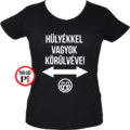 vicces póló hülyék női fekete