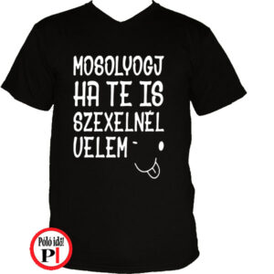 vicces póló mosoly szex fekete