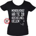 vicces póló mosoly szex női fekete