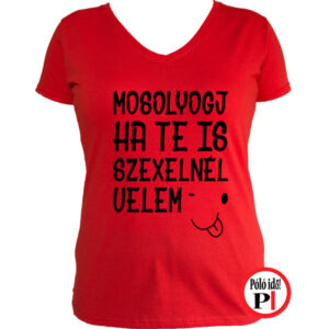 vicces póló mosoly szex női piros