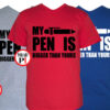 vicces póló pen is