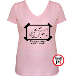 vicces póló régi kép női pink