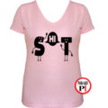 vicces póló shit női pink