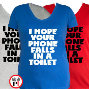 vicces póló toilet phone női