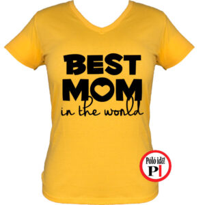 anya póló best mom world citrom