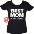 anya póló best mom world fekete