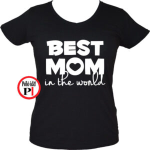 anya póló best mom world fekete